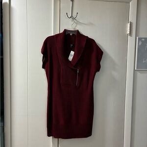 AGB Deep Red Cowl Neck Sweater